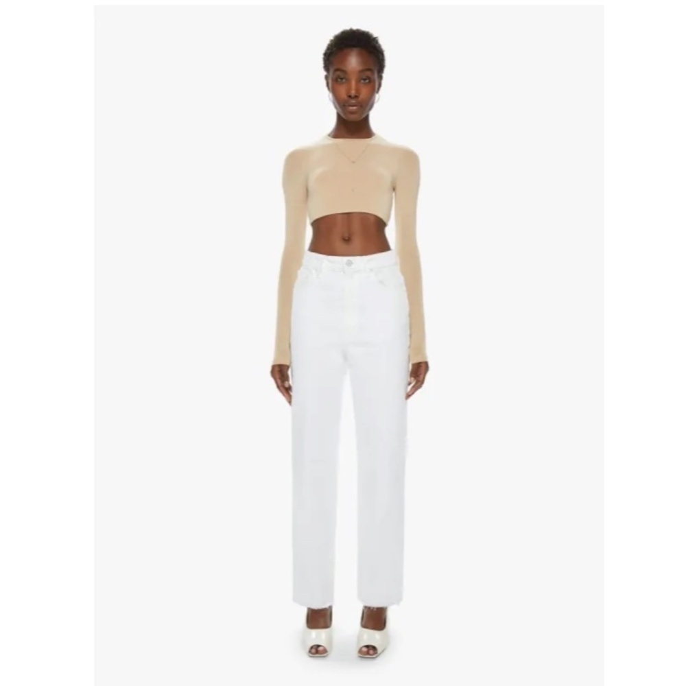 MOTHER SNACKS! High Waisted Double Stack Hover Fray - Sticky Rice
